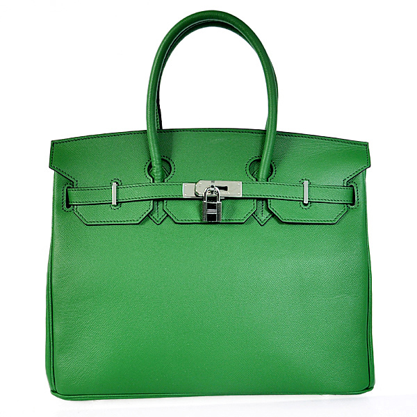 H35PSDGS Hermes Birkin 35CM Palm strisce in pelle verde scuro w